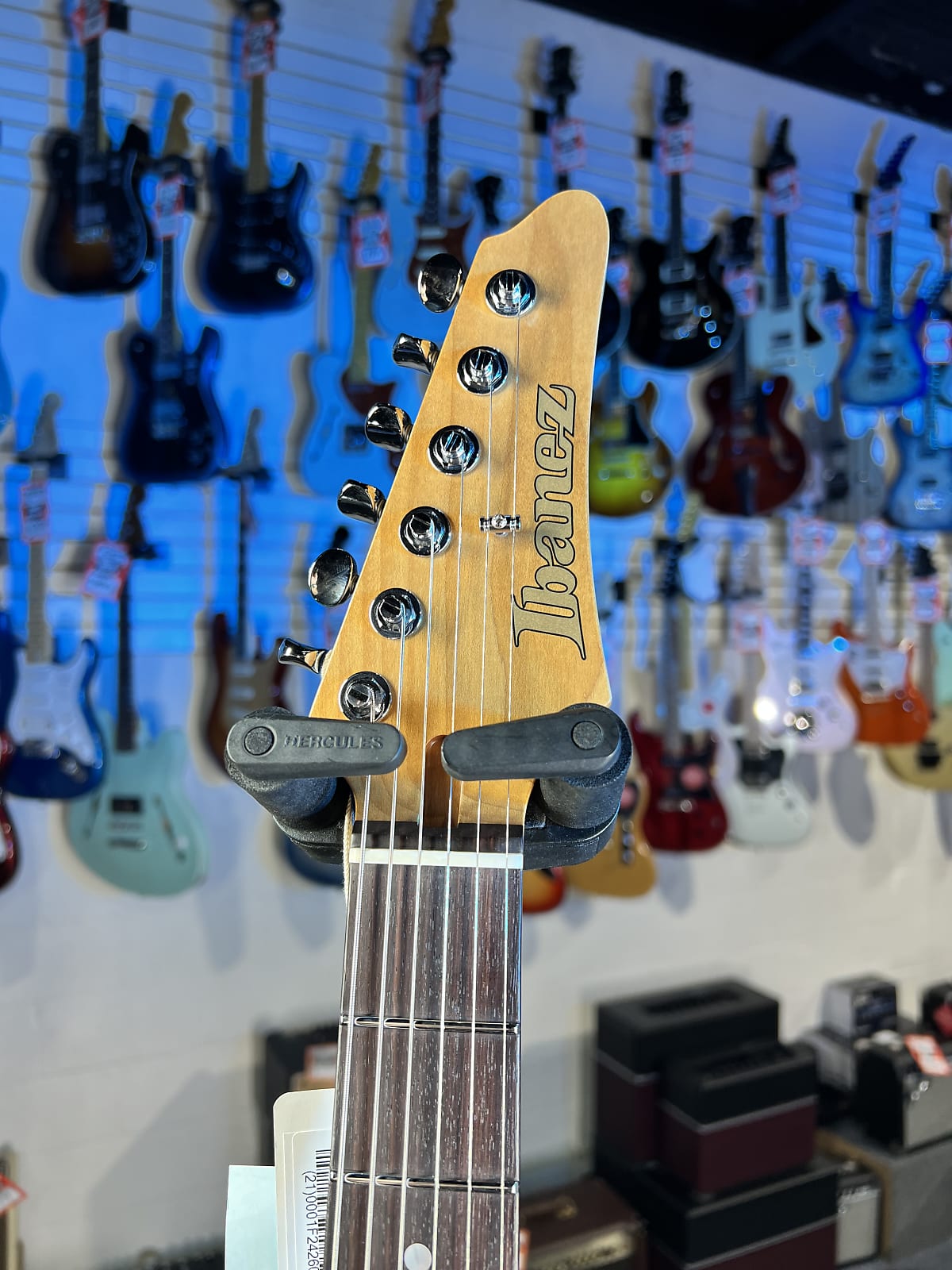 Ibanez Prestige AZ2203N Electric Guitar - Dark Tide Blue Flat with Ibanez Case, Get Plek'd! 047