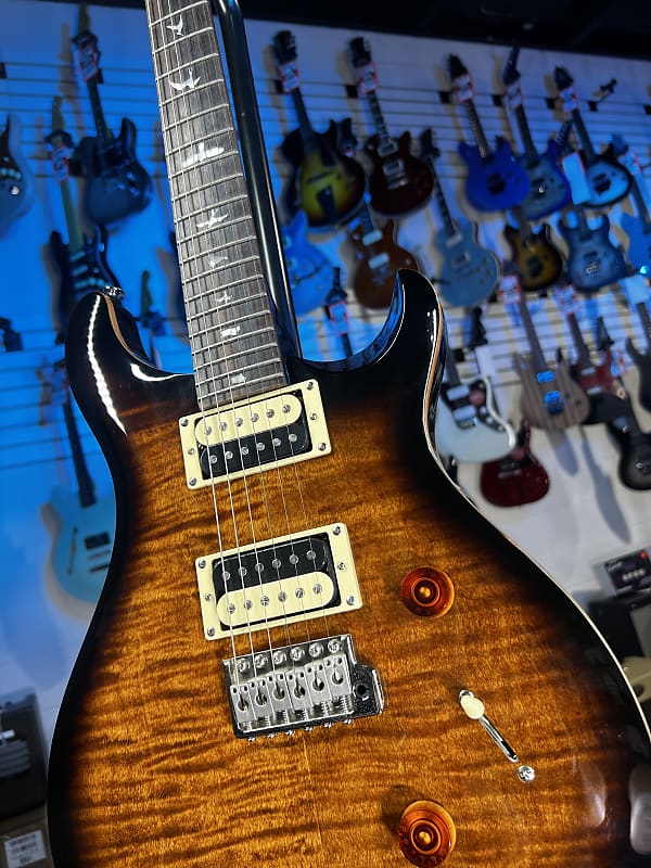 PRS SE Custom 24 Electric Guitar - Black Gold Sunburst GET PLEK'D! 033