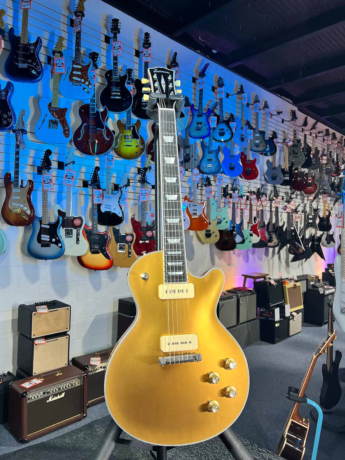 Eastman SB54/TV Limited Edition - Vintage Gold w/ OHSC, Get Plek'd! 056