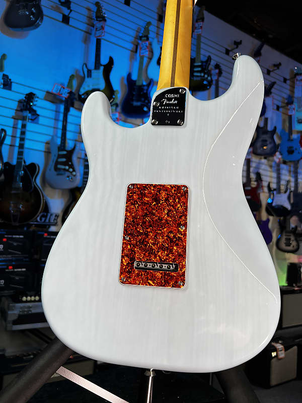 Fender American Professional II Thinline Stratocaster Transparent Daphne Blue Auth Deal Free Ship! 479 GET PLEK’D!