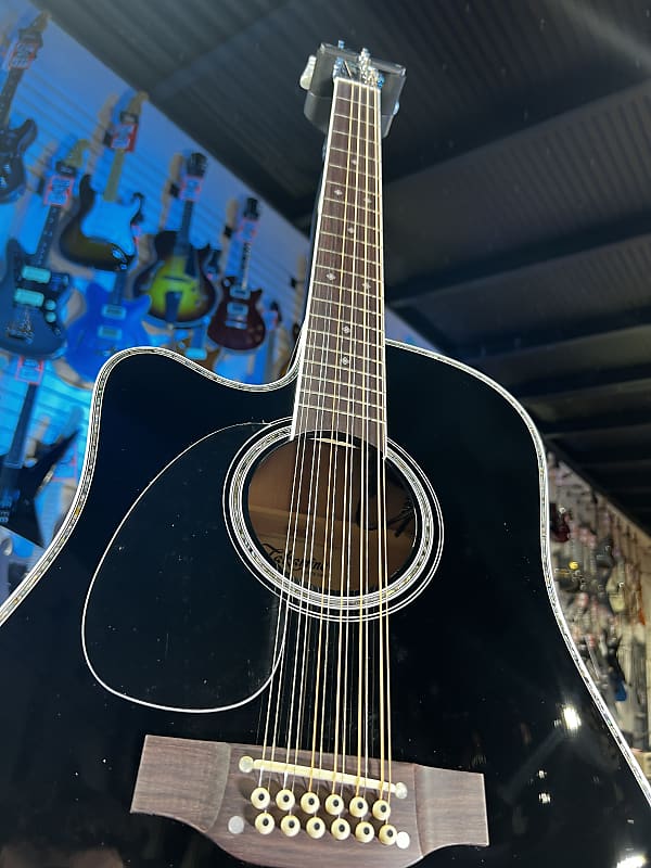 Takamine EF 381 DX-LH Acoustic Guitar - Black Auth Deal Free Shipping! 143