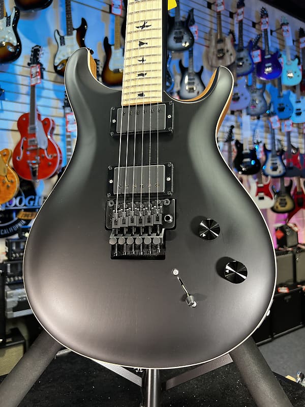PRS DW CE 24 "Floyd" Electric Guitar - Custom Black Top w Natural Back Authorized Dealer Free Shipping! 104 GET PLEK’D!
