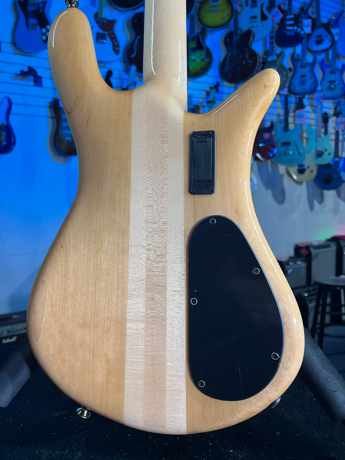 Spector Euro 4 LX Left Handed Bass Guitar - Poplar Burl Natural Gloss, Lefty, w Spector Bag, Get Plek'd Free! 314