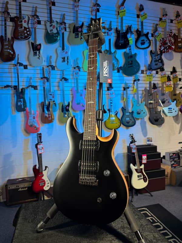 PRS SE CE 24 Satin - Flat Black Top, C&M Exclusive - Black