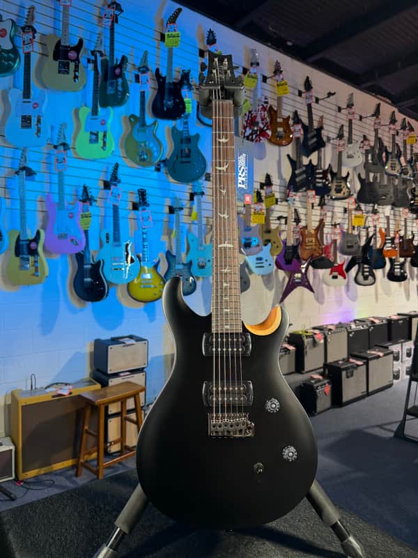 PRS SE CE 24 Satin - Flat Black Top, C&M Exclusive - Black
