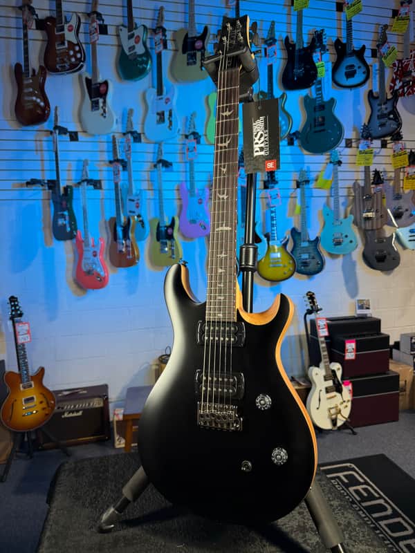 PRS SE CE 24 Satin - Flat Black Top, C&M Exclusive - Black