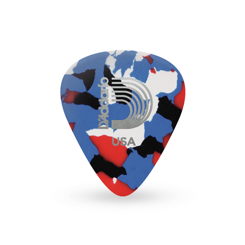 D'Addario Classic Celluloid Pick, Multi-Color Heavy Gauge (1.0mm), 10-Pack 1CMC6-10