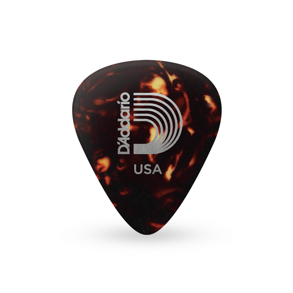 D'addario Classic Celluloid Pick, Shell Light Gauge (.50mm), 10-Pack 1CSH2-10