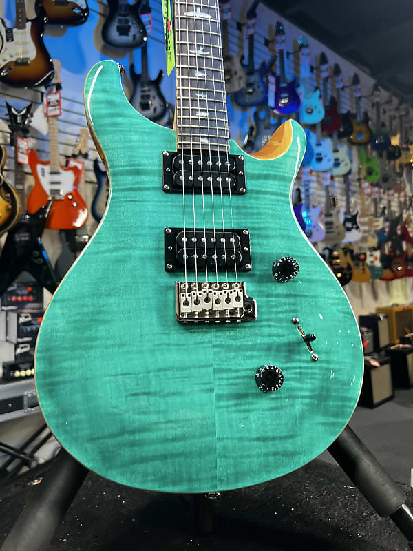 PRS SE Custom 24 Electric Guitar - Turquoise Auth Deal Free Ship! 509 GET PLEK’D!