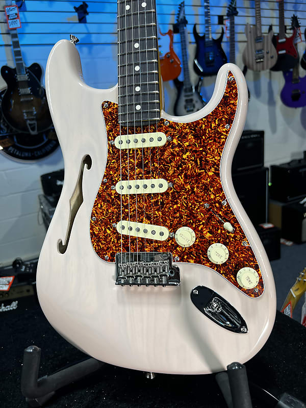 Fender American Professional II Stratocaster Thinline Transparent Shell Pink Rosewood Fingerboard GET PLEK'D! 647