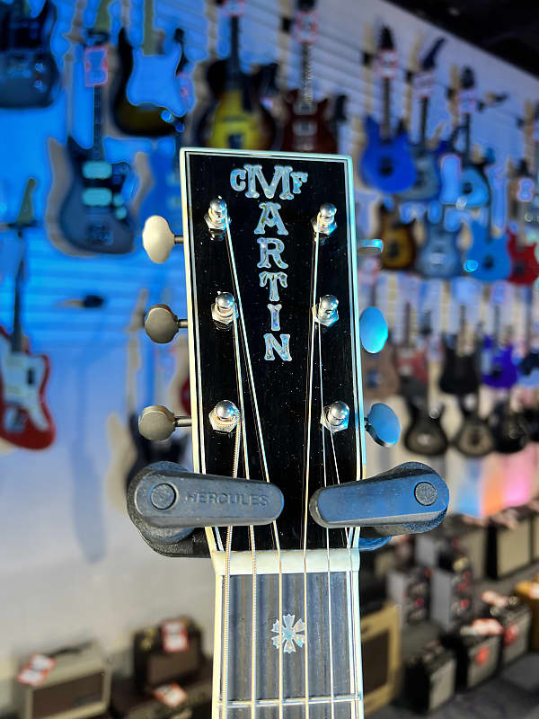 Martin OM-45 John Mayer Platinum Anniversary Acoustic Guitar - Platinum Gray Burst Top with Platinum Gray Toner Back & Sides, Martin Case, Limited Edition, 294