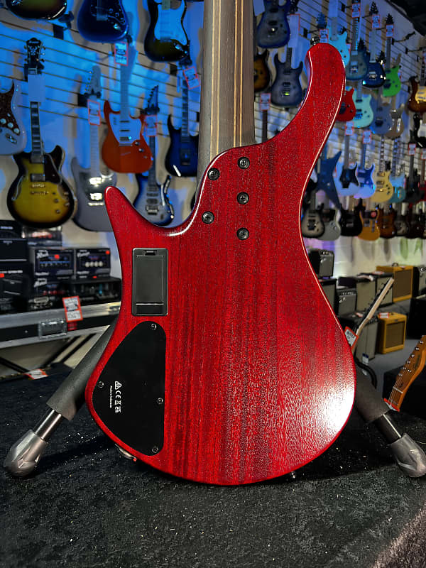 Ibanez EHB Ergonomic Headless 5-string Bass Guitar - Stained Wine Red Low Gloss GET PLEK'D! 504