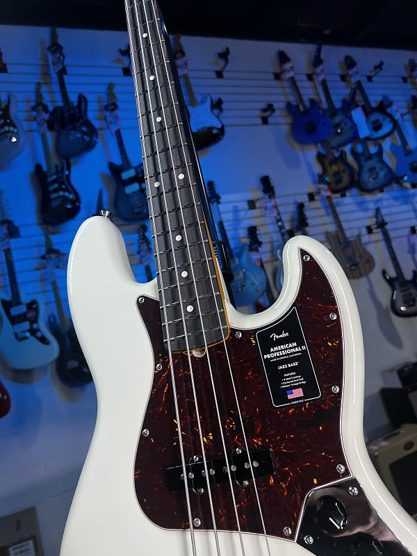 Fender American Professional II Jazz Bass - Olympic White with Rosewood Fingerboard GET PLEK'D! 679