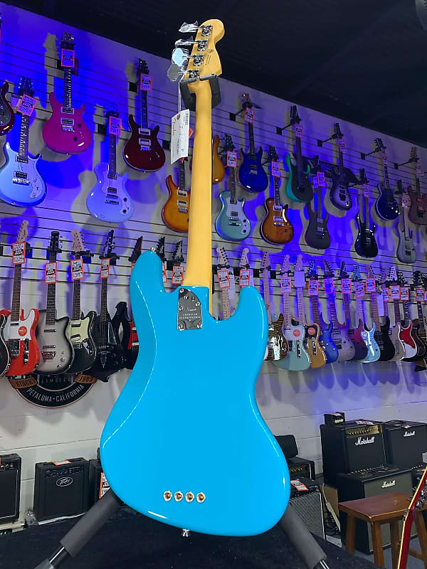 Fender American Professional II Jazz Bass Left-handed Miami Blue Maple Fingerboard Auth Deal! 408