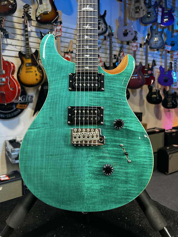PRS SE Custom 24 Electric Guitar - Turquoise Auth Deal Free Ship! 724 GET PLEK’D!