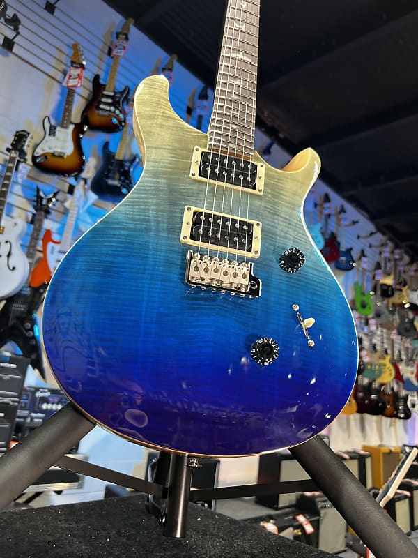 PRS SE Custom 24 Electric Guitar - Blue Fade Auth Deal Free Ship! 722