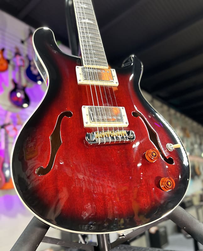 PRS SE Hollowbody Standard Electric Guitar - Fire Red Burst *FREE PLEK WITH PURCHASE* 765