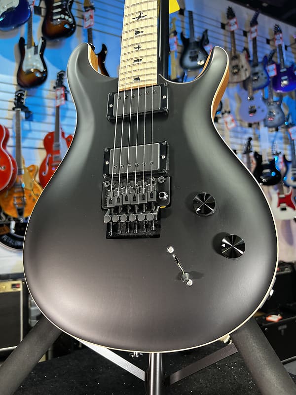 PRS DW CE 24 "Floyd" Electric Guitar - Custom Black Top w Natural Back Authorized Dealer Free Shipping! 104 GET PLEK’D!