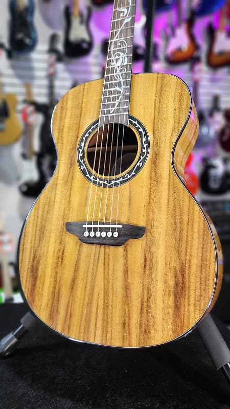 Luna Vineyard Koa Bevel Folk Acoustic-electric Guitar - Gloss Natural Auth Dealer *FREE PLEK WITH PURCHASE* 212