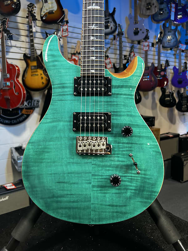 PRS SE Custom 24 Electric Guitar - Turquoise Auth Deal Free Ship! 509 GET PLEK’D!