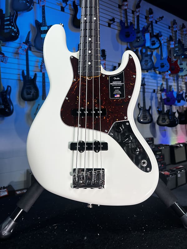 Fender American Professional II Jazz Bass - Olympic White with Rosewood Fingerboard GET PLEK'D! 679