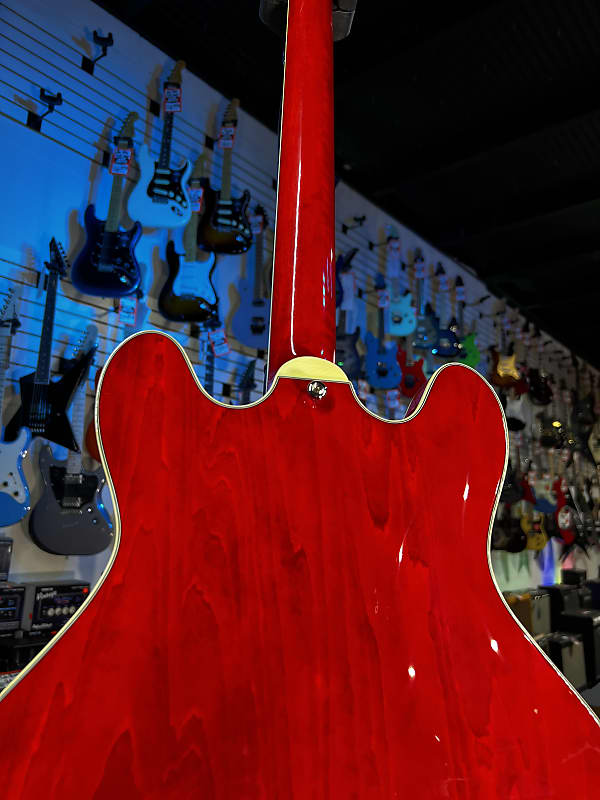 Eastman Guitars T386RD Thinline Semi-hollowbody Electric Guitar Red GET PLEK'D! 714