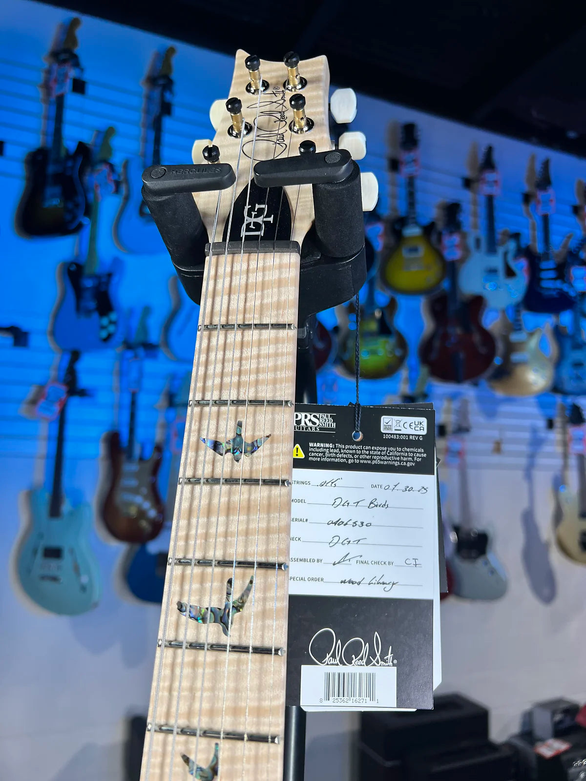 PRS Wood Library DGT 2025 - Charcoal, Flame Top, Swamp Ash, Maple Neck + Board, PRS Paisley Case 530