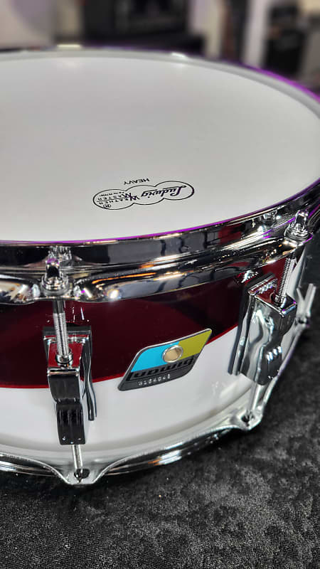 Ludwig Vistalite Snare Drum - 6.5-inch x 14-inch - Red/White / Authorized Dealer / Free Shipping!