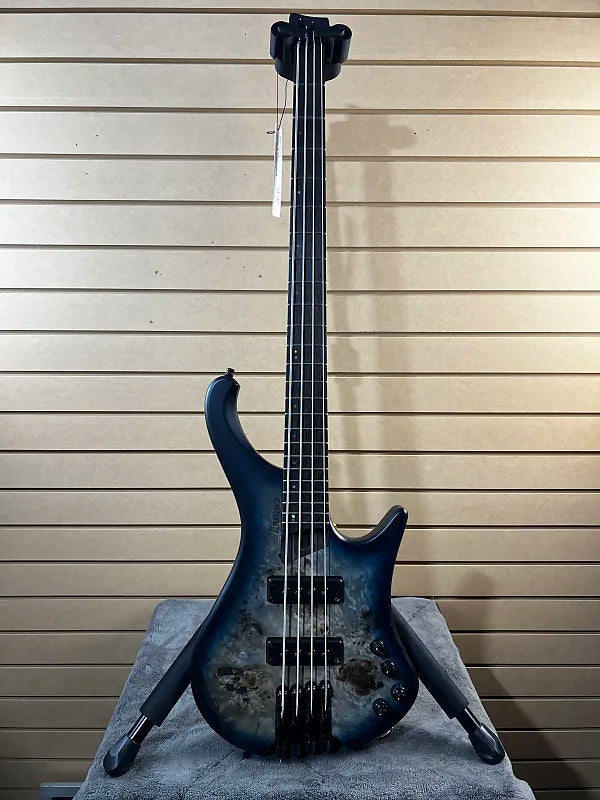 EHB Ergonomic Headless Bass Guitar - Cosmic Blue Starburst Flat #111 GET PLEK'D!
