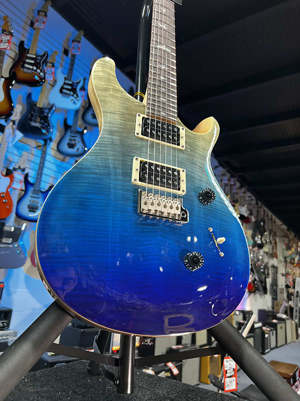 PRS SE Custom 24 Electric Guitar - Blue Fade Auth Deal Free Ship! 722