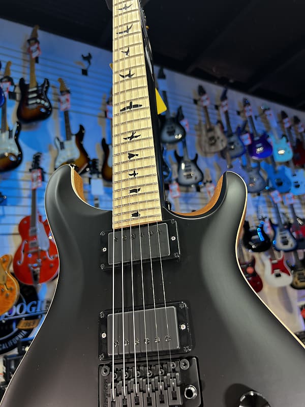PRS DW CE 24 "Floyd" Electric Guitar - Custom Black Top w Natural Back Authorized Dealer Free Shipping! 104 GET PLEK’D!