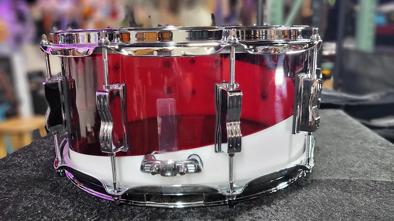 Ludwig Vistalite Snare Drum - 6.5-inch x 14-inch - Red/White / Authorized Dealer / Free Shipping!