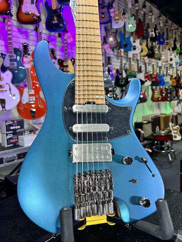 Ibanez Q547 7-string Electric Guitar - Blue Chameleon Metallic Matte Auth Deal Free Ship! 887 *FREE PLEK WITH PURCHASE*