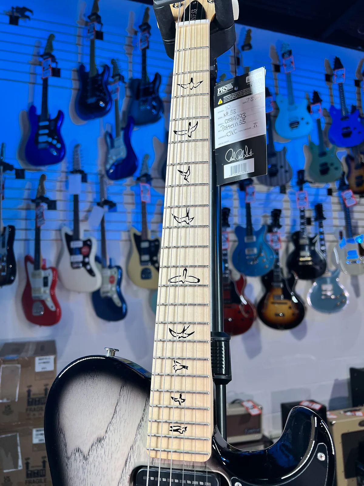 PRS NF 53 Electric Guitar Custom Color - White Doghair Smokeburst w/ PRS Soft Case, Signature Dealer, Get Plekd 093