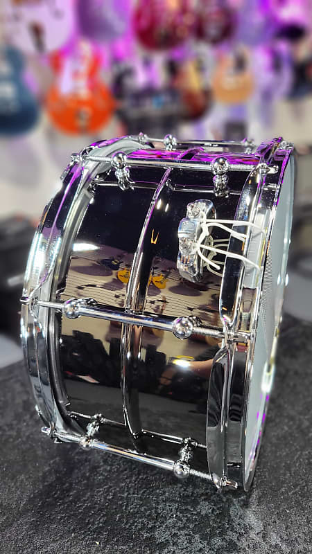 Ludwig Universal Black Brass Snare Drum 7in. x 13in. Chrome Hardware Auth Dealer Free Shipping!