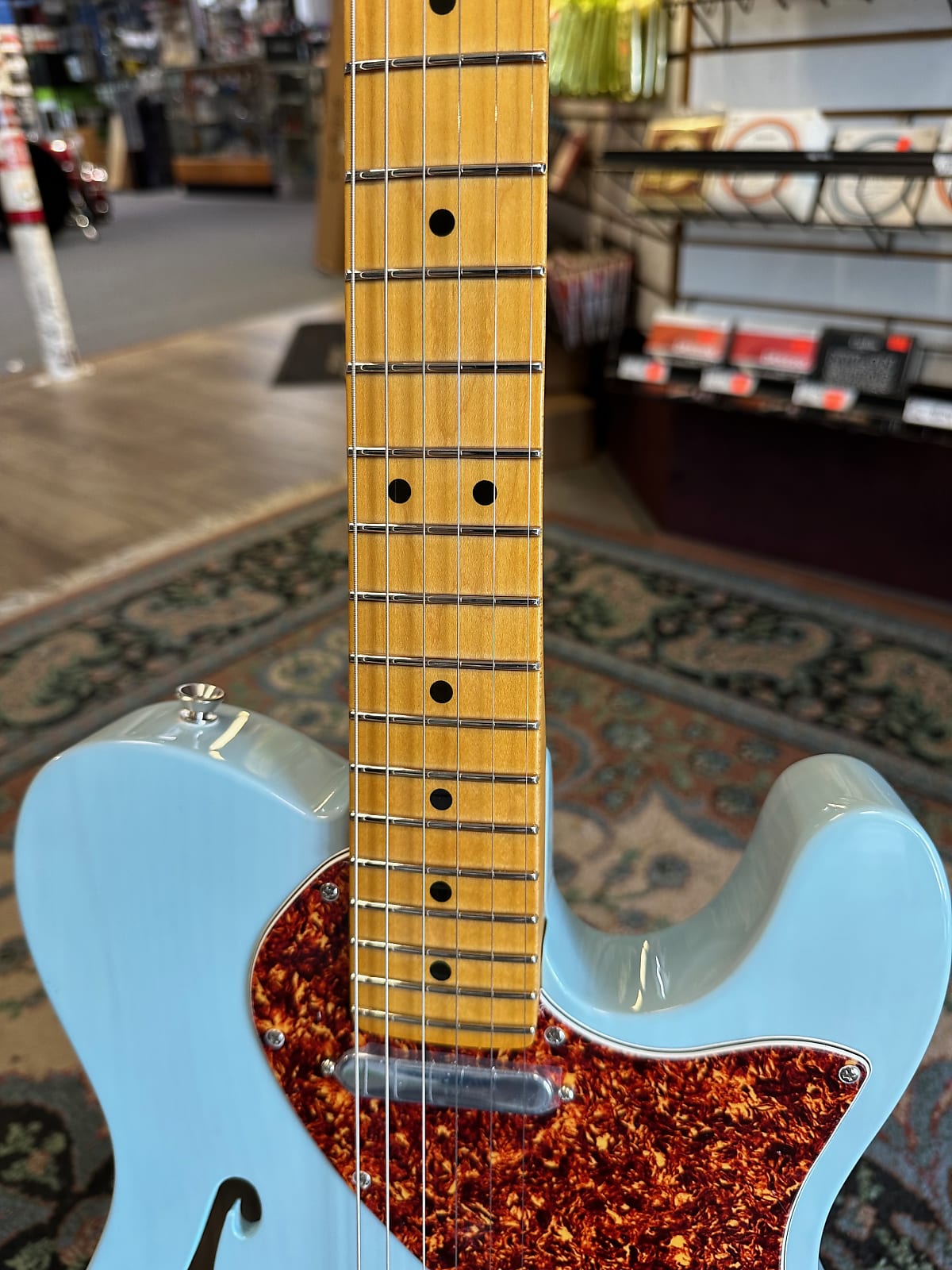 American Professional II Telecaster Thinline LTD - Transparent Daphne Blue #046