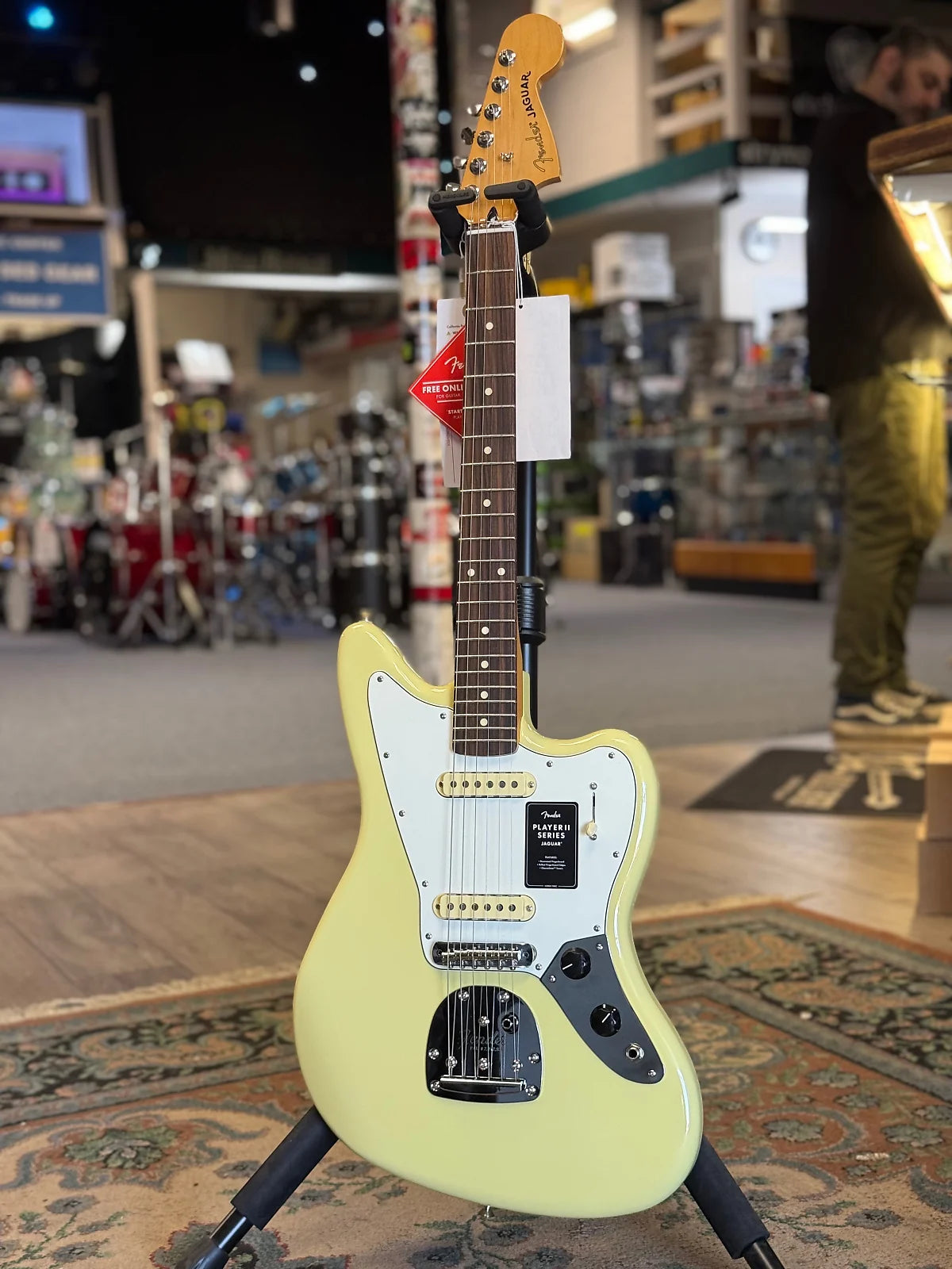 Player II Jazzmaster Electric Guitar, Hialeah Yellow W/ Slab Rosewood Fretboard #737
