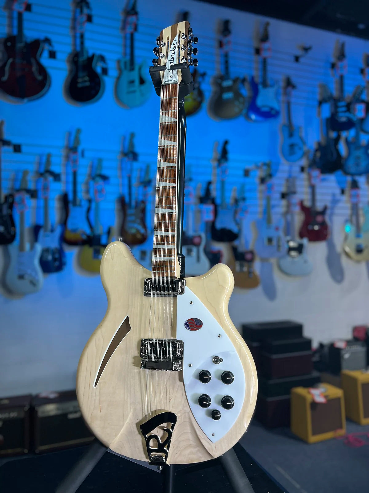 New 2025 Rickenbacker 360/12 12-String 360 Electric, Mapleglo w/ RIC Case 743