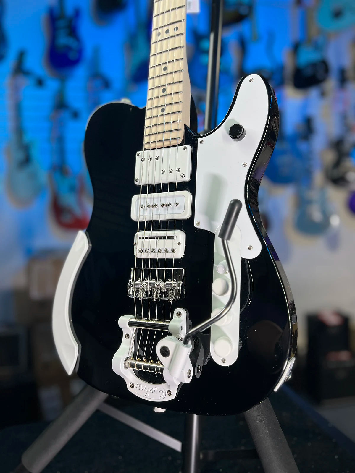 Fender Jack White Triplecaster Signature Telecaster Electric Guitar - Black w Case, 642