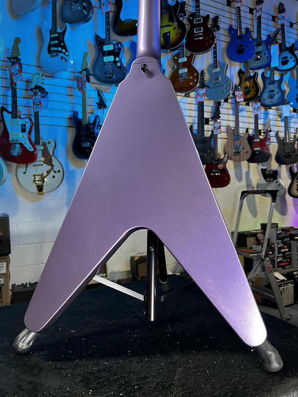 Epiphone Kirk Hammett 1979 Flying V Electric Guitar - Purple Metallic Auth Deal Free Shipping! 487 GET PLEK’D!