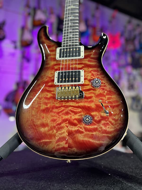 PRS Custom 24 - Blood Orange Smokeburst Quilt 10 Top Korina Neck *FREE PLEK WITH PURCHASE* 408