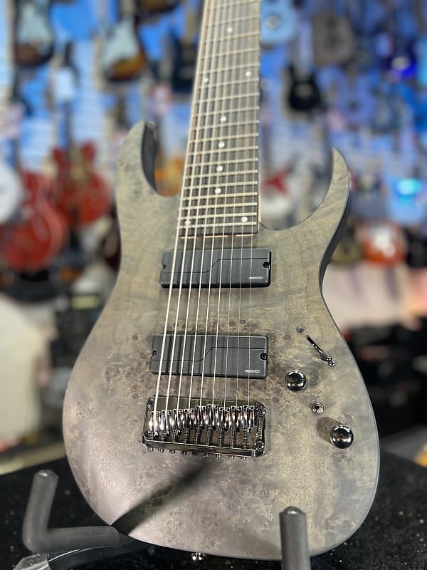 Ibanez Axe Design Lab RG9PB 9-string Electric Guitar - Transparent Gray Flat 676 Auth Dealer, Free Ship
