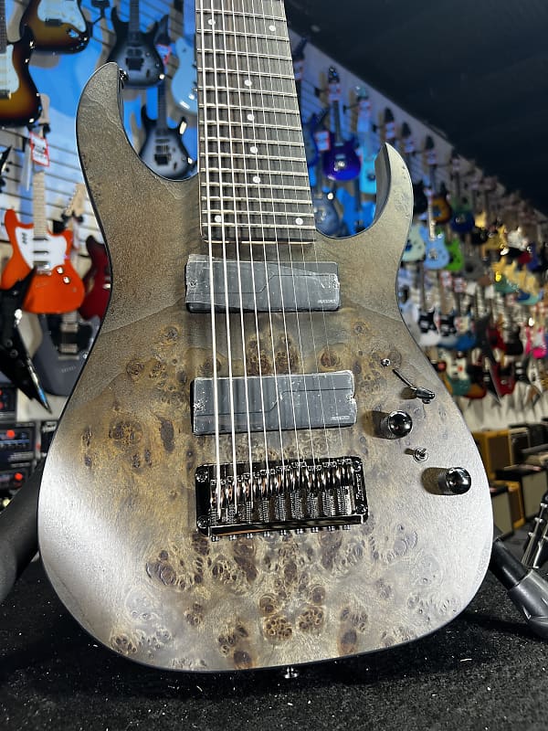 Ibanez Axe Design Lab RG9PB 9-string Electric Guitar - Transparent Gray Flat Auth Dealer Free Shipping! 802 GET PLEK’D!