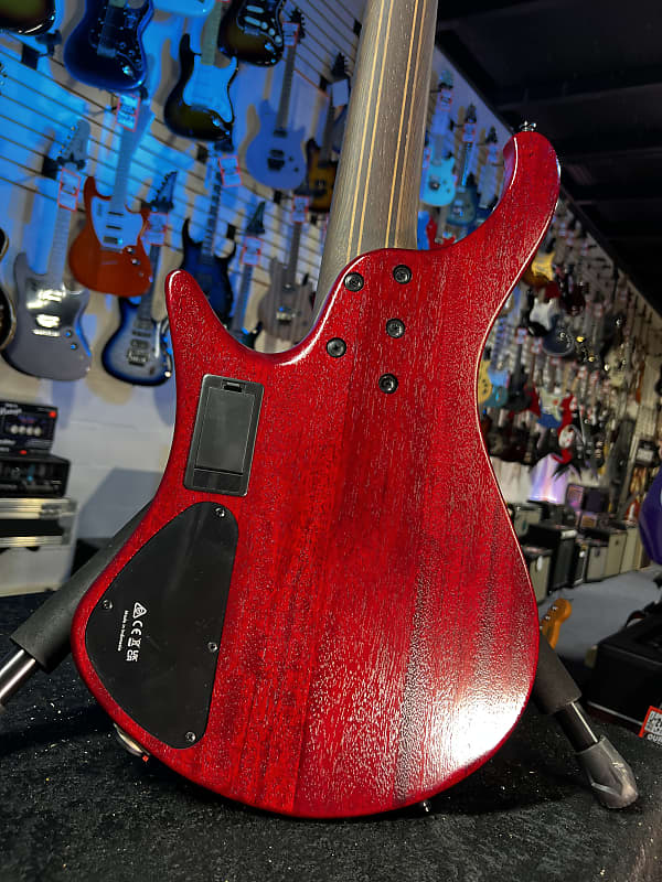 Ibanez EHB Ergonomic Headless 5-string Bass Guitar - Stained Wine Red Low Gloss GET PLEK'D! 691