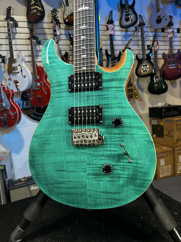 PRS SE Custom 24 Electric Guitar - Turquoise Auth Deal Free Ship! 509 GET PLEK’D!