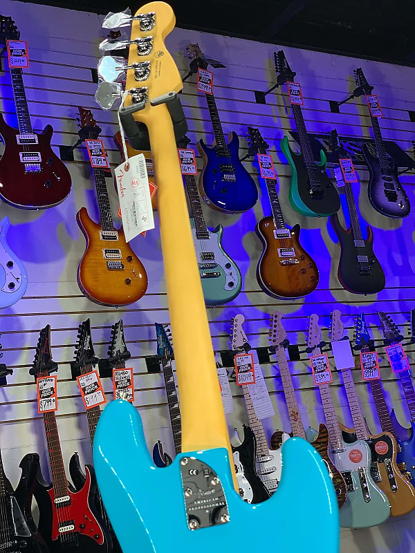 Fender American Professional II Jazz Bass Left-handed Miami Blue Maple Fingerboard Auth Deal! 408