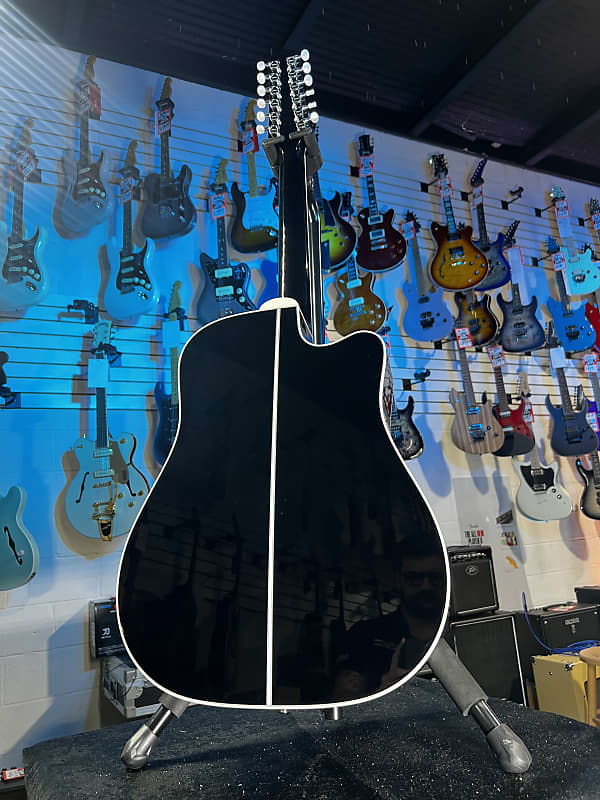 Takamine EF 381 DX-LH Acoustic Guitar - Black Auth Deal Free Shipping! 143