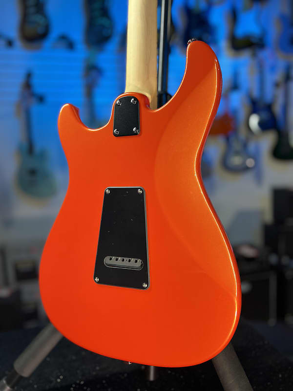 PRS SE NF 3 Electric Guitar - Metallic Orange with Maple Fingerboard, Signature Dealer, Get Plekd! 557