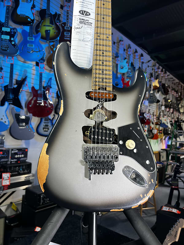 EVH Limited-edition Frankenstein Series Relic Electric Guitar - Silverburst Auth Deal Free Ship! 016