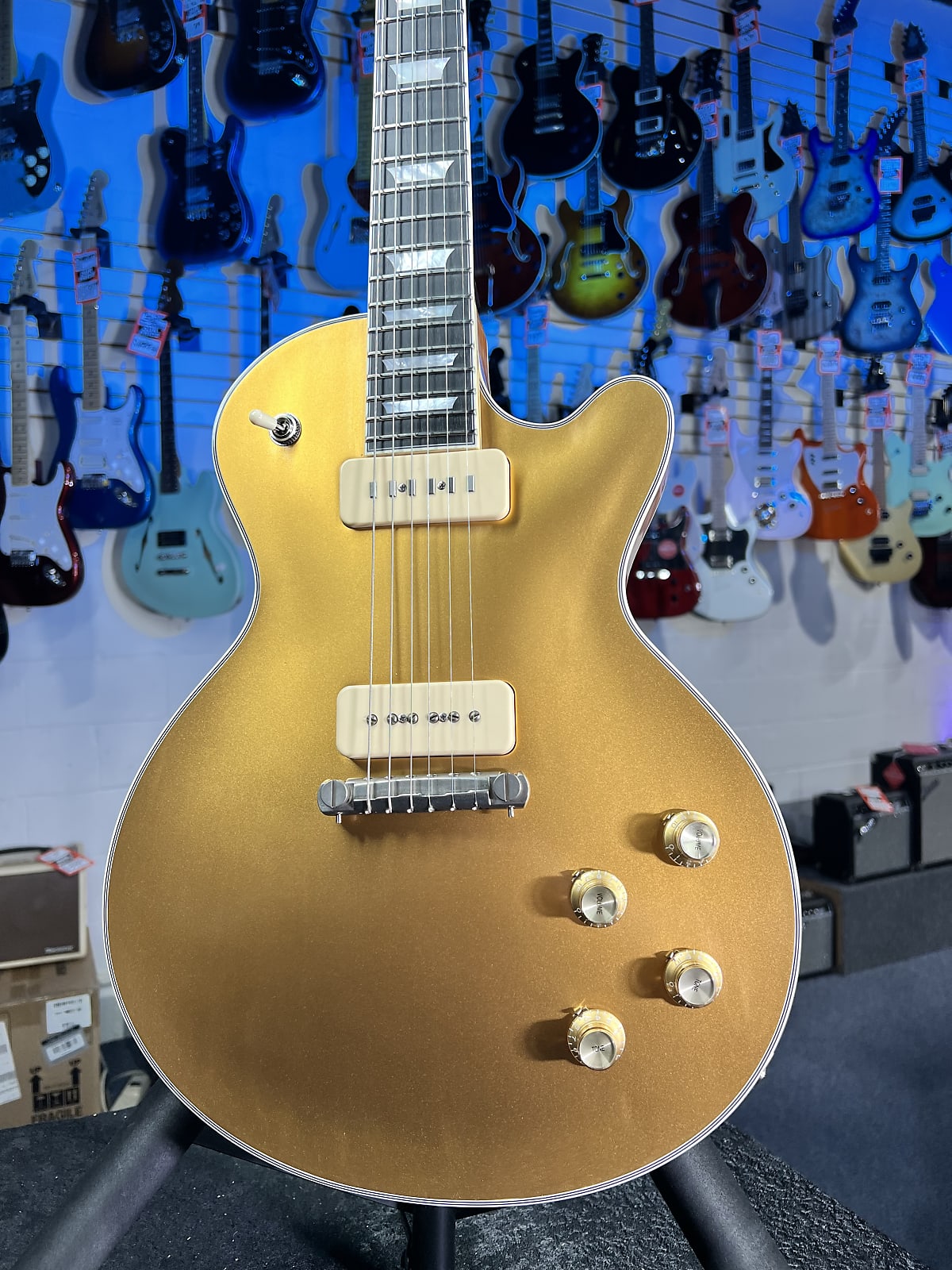 Eastman SB54/TV Limited Edition - Vintage Gold w/ OHSC, Get Plek'd! 056